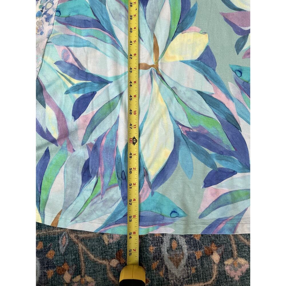SOFT SURROUNDINGS Stella Painterly Blue Floral Maxi Dress Sz 1X 18W/20W NWT - Picture 9 of 10